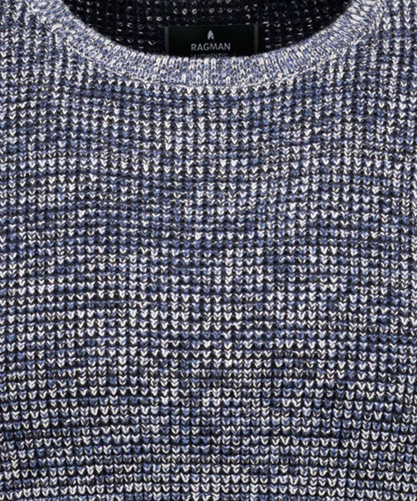 Strickpullover mit Rundhals, Tweed