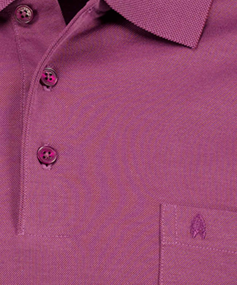 Softknit-Polo mit Brusttasche, Langarm