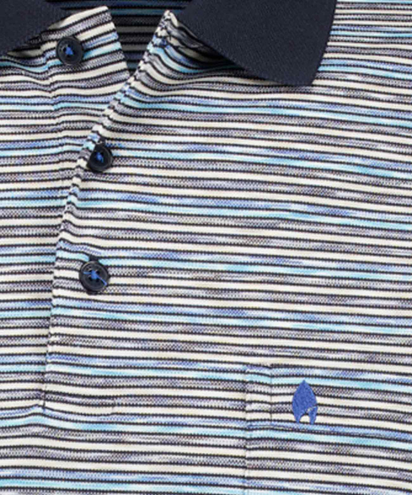 Softknit-Polo gestreift, kurzarm