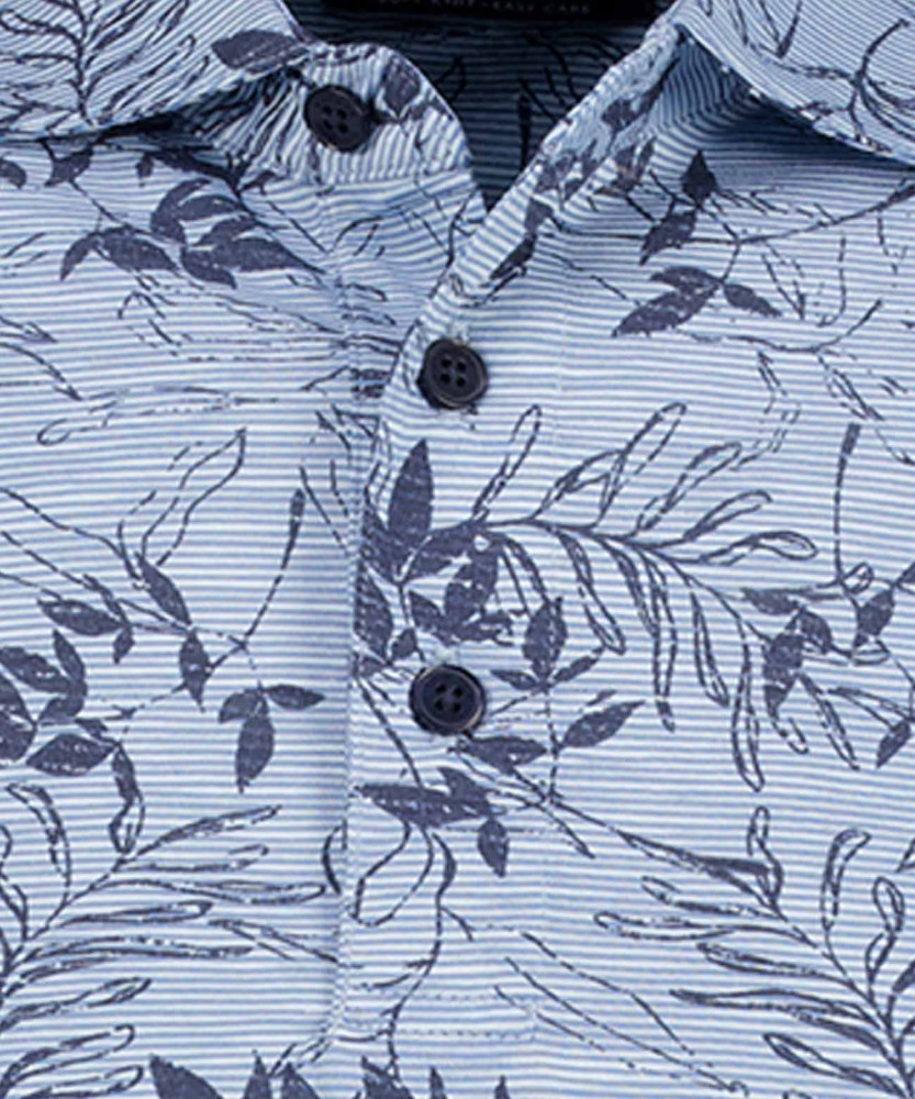 Softknit polo striped, with print