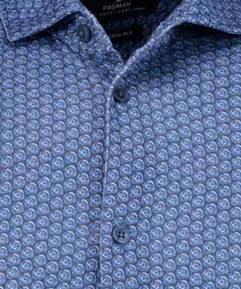 Softknit shirt with print, short sleeve