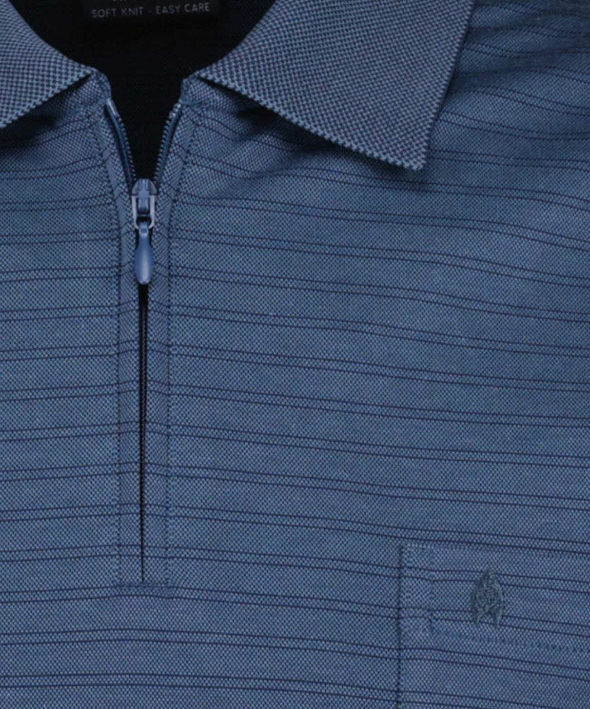 Softknit polo fineliner with zip