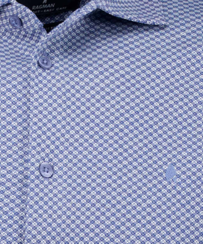 Softknit shirt Jacquard, short sleeve