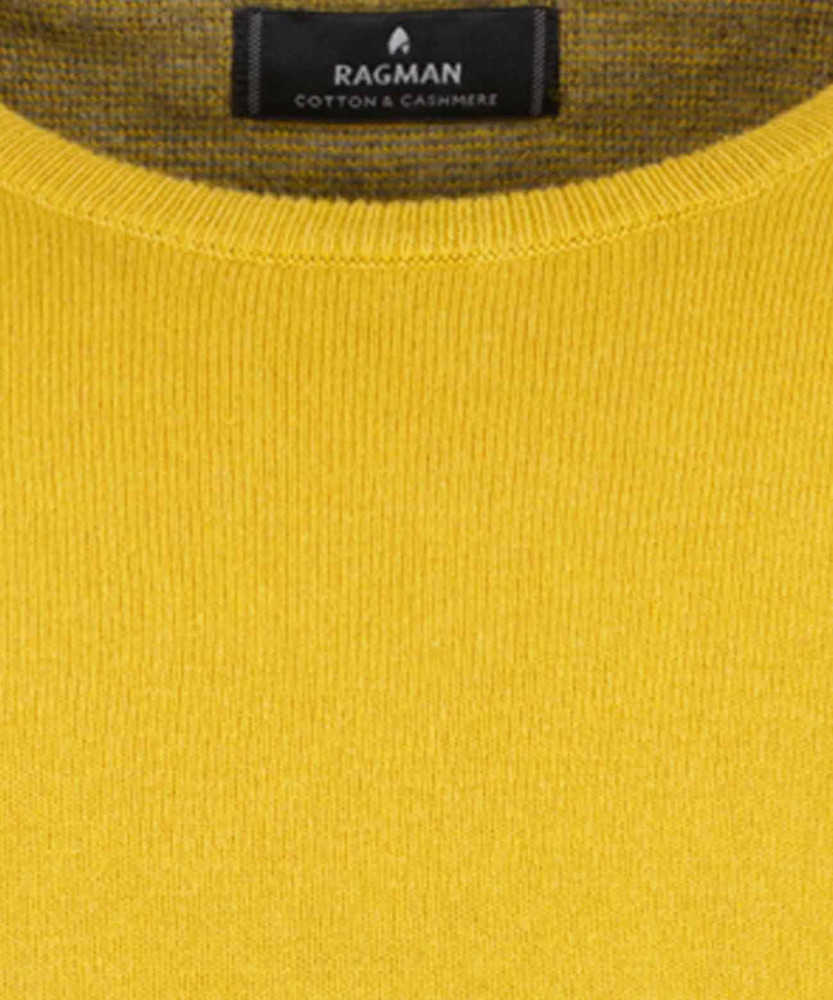 Strickpullover Rundhals, Baumwolle/Kaschmir