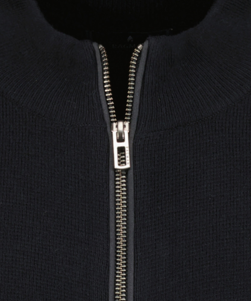 Cardigan mit Stehkragen, Baumwolle/Kaschmir
