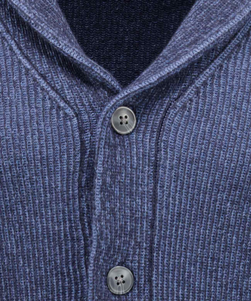 Strickjacke mit Schalkragen, Baumwolle/Kaschmir