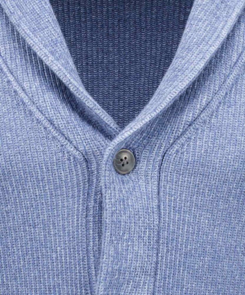 Knitted jacket with shawl collar, cotton-cashmere