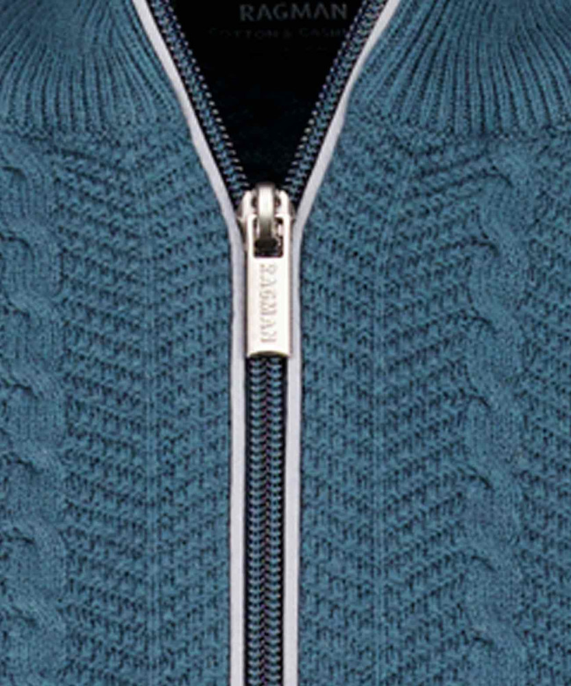 Strickpullover mit Stehkragen, Baumwolle/Kaschmir