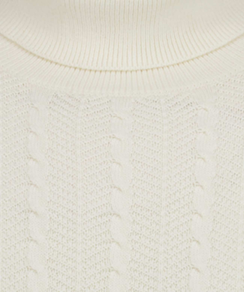 Strickpullover mit Rollkragen, Baumwolle/Kaschmir