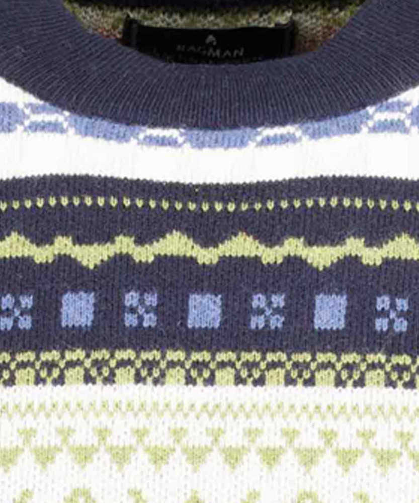 Knitted pullover Jacquard, cotton/cashmere