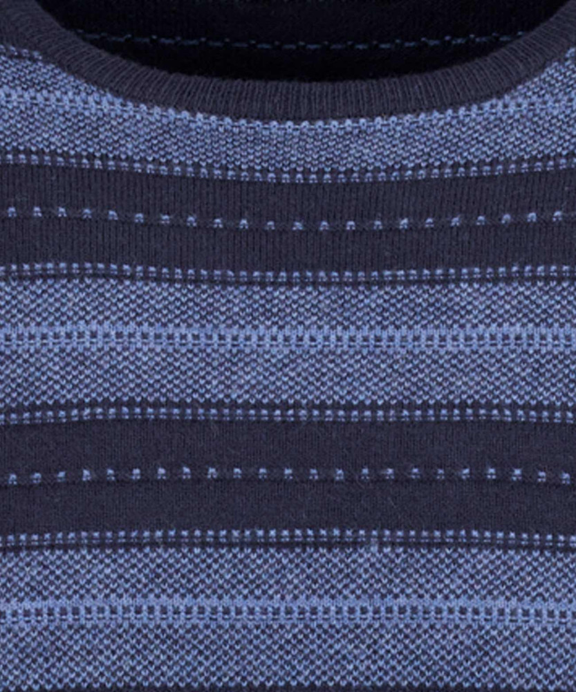 Knitted pullover striped, cotton/cashmere