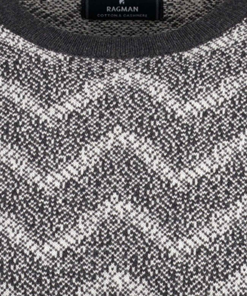 Knitted pullover Jacquard, cotton/cashmere