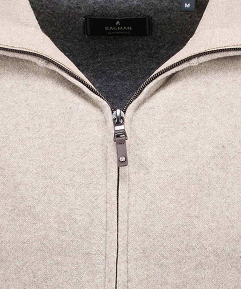 Cardigan mit Stehkragen, "Boiled wool"