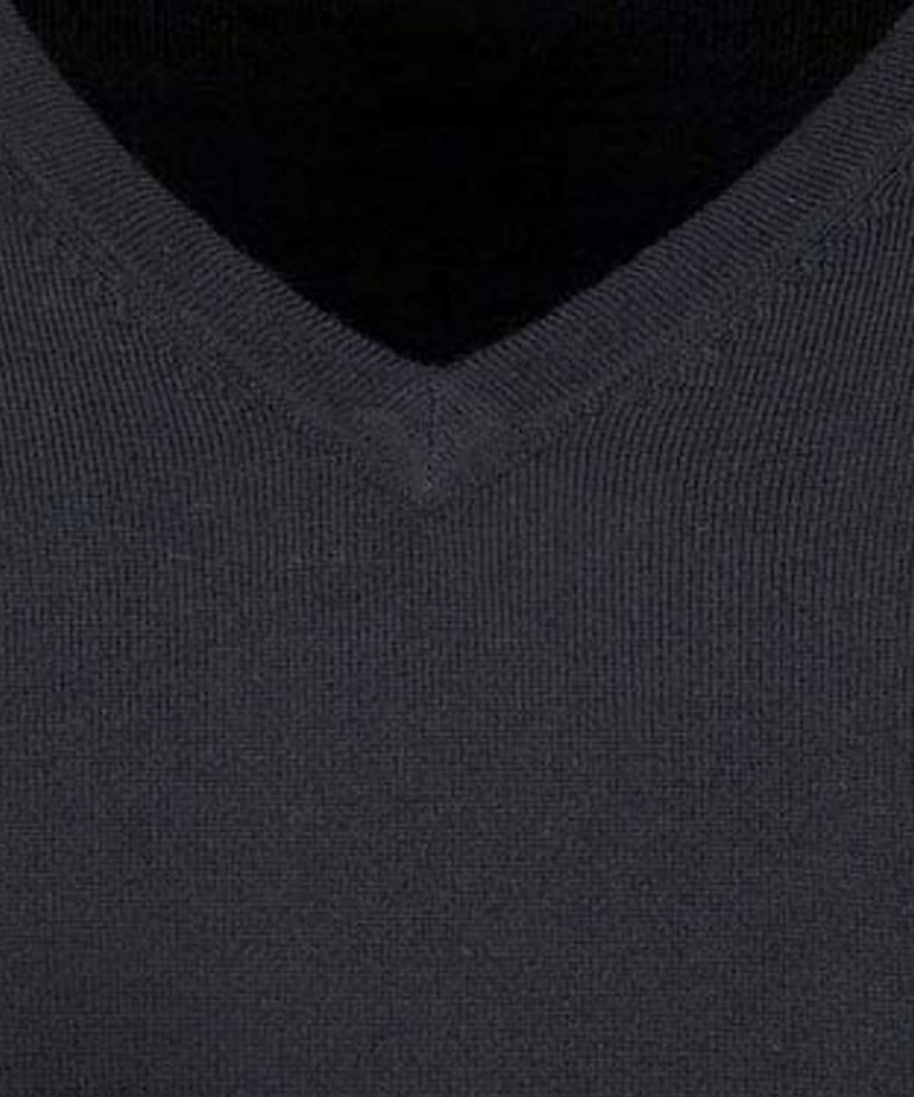 Knitted sweater merino wool, V-neck