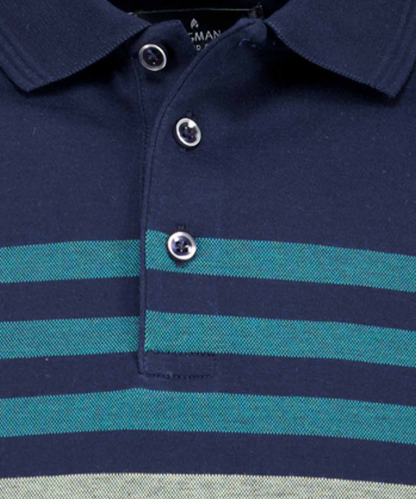 Poloshirt striped, mercerised cotton