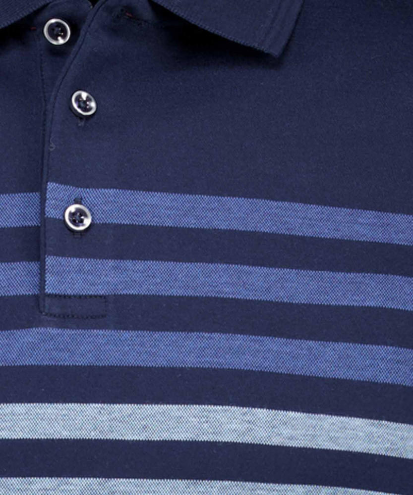 Poloshirt striped, mercerised cotton