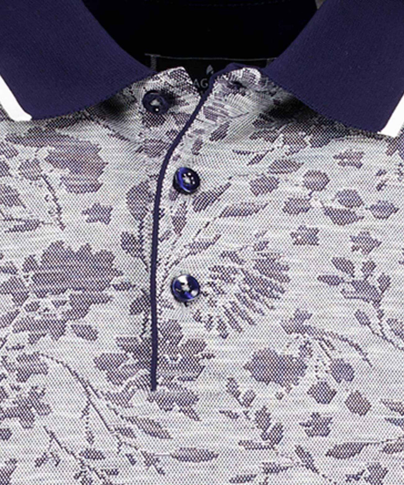 Poloshirt Jacquard, mercerisierte Baumwolle