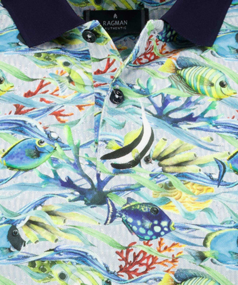 Piqué-Poloshsirt mit Digitaldruck