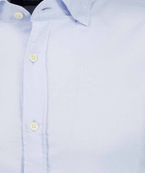 Shirt with concealed button-down