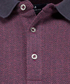 Polo-Sweatshirt Fischgrat