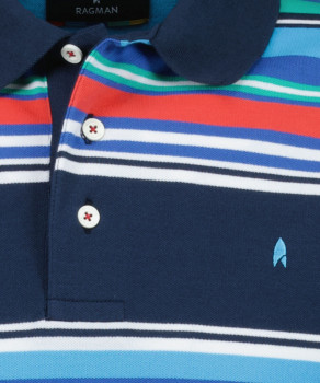 Polo multicolour stripe