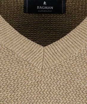 Strickpullover V-Ausschnitt mit Struktur