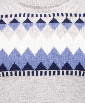 Knitted sweater roll neck, Jacquard