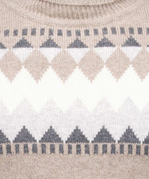 Strickpullover mit Rollkragen, Jacquard