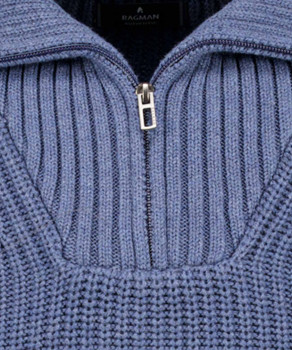 LONG & TALL Knitted sweater with troyer collar