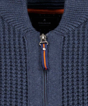 Strickjacke mit Baseballkragen 