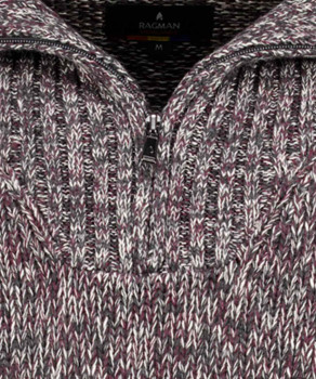 Strickpullover mit Troyer-Kragen