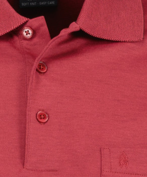 Poloshirt softknit with chest pocket, long sleeve