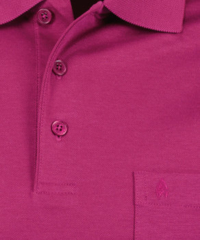 Softknit-Polo mit Brusttasche, kurzarm