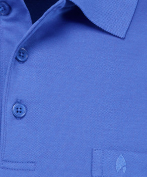 Softknit-Polo mit Brusttasche, kurzarm