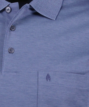 Softknit-Polo mit Brusttasche, kurzarm