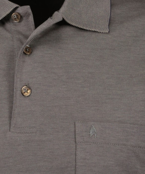 Softknit-Polo mit Brusttasche, kurzarm