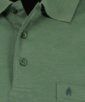 LONG & TALL Softknit-Poloshirt mit Brusttasche, Kurzarm