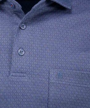 Softknit polo Jacquard, velvet touch