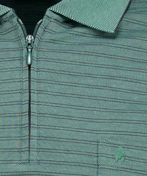 Softknit-Polo Fineliner mit Reissverschluss