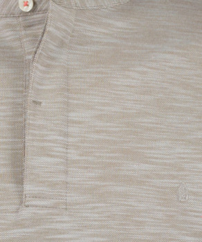 Softknit polo flame design, stand up collar