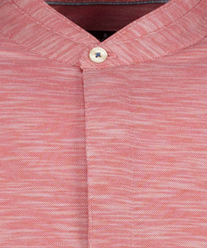 Softknit polo flame design, stand up collar