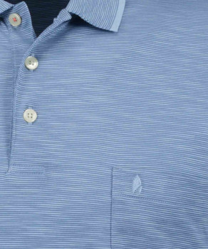 Softknit-Polo gestreift, Flammdesign