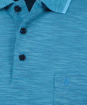 Softknit-Polo gestreift, Flammdesign