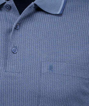 Softknit-Polo Jacquard, Langarm