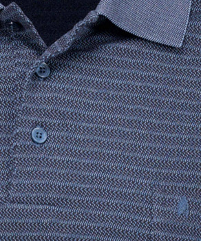 Softknit-Polo Jacquard, Langarm