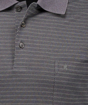 Softknit-Polo Jacquard, Langarm