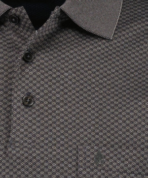 Softknit-Polo Jacquard mit Brusttasche