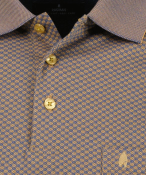 Softknit-Polo Jacquard mit Brusttasche
