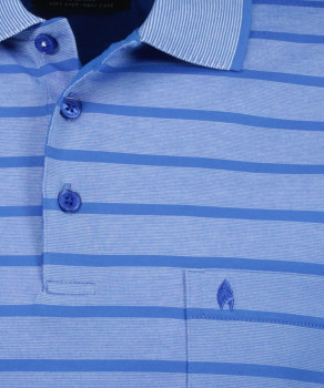 Softknit-Polo Jersey, gestreift