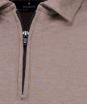 Softknit-Polo mit Zip, Velvet Touch